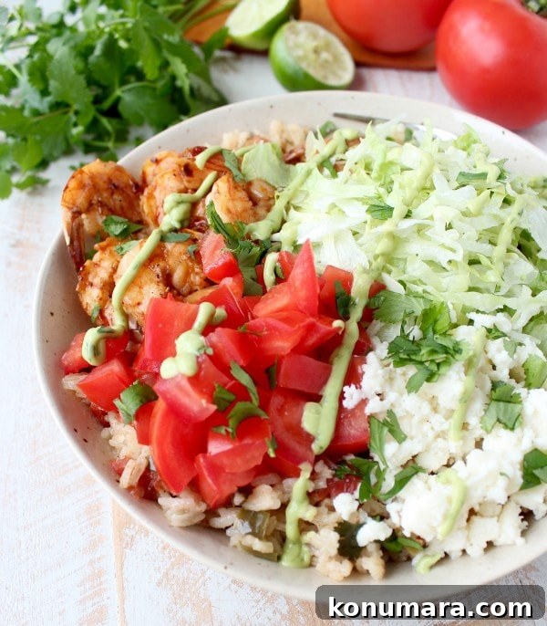 Chili Lime Shrimp & Rice Taco Salad Recipe