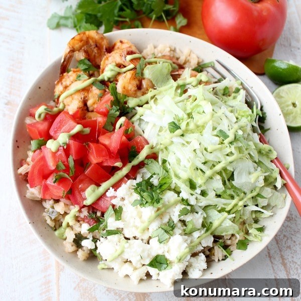 Chili Lime Shrimp & Rice Taco Salad Recipe