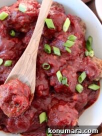 Beef Baked Meatballs with Red Wine BBQ Sauce