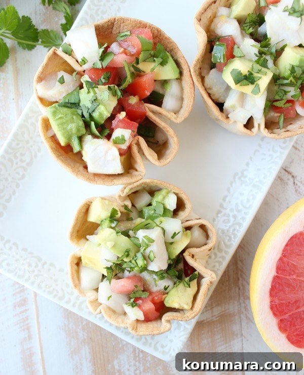 Ceviche Taco Bowl Recipe with Lime and Avocado 3 Ceviche Taco Cups Recipe