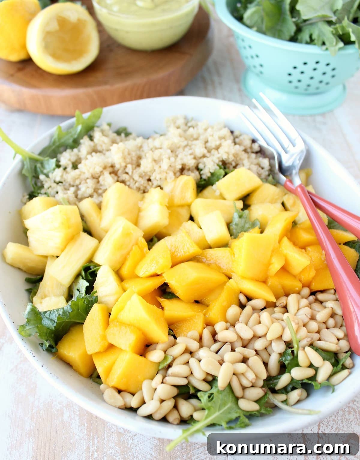 Pineapple Mango Kale Salad Recipe
