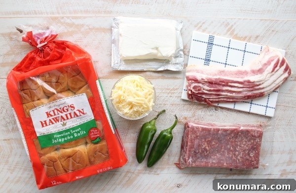 Jalapeno Popper Stuffed Sliders Recipe 4 Jalapeno Popper Stuffed Sliders Ingredients