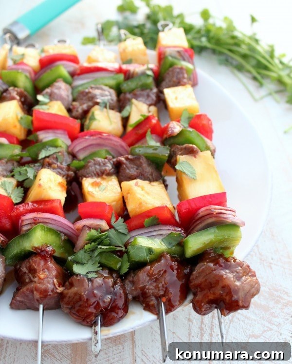 Grilled Teriyaki Steak Shish Kabob Recipe