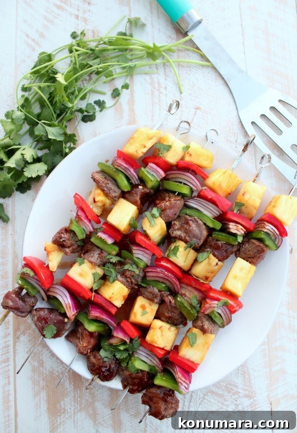 Grilled Teriyaki Steak Shish Kabob Recipe