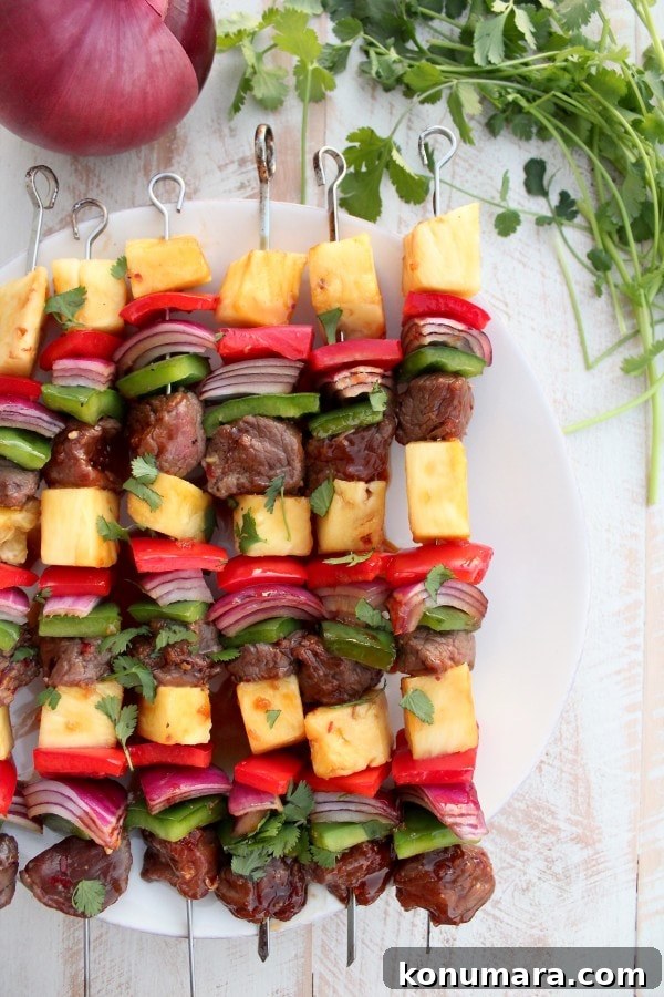 Teriyaki Pineapple Steak Shish Kabob Recipe