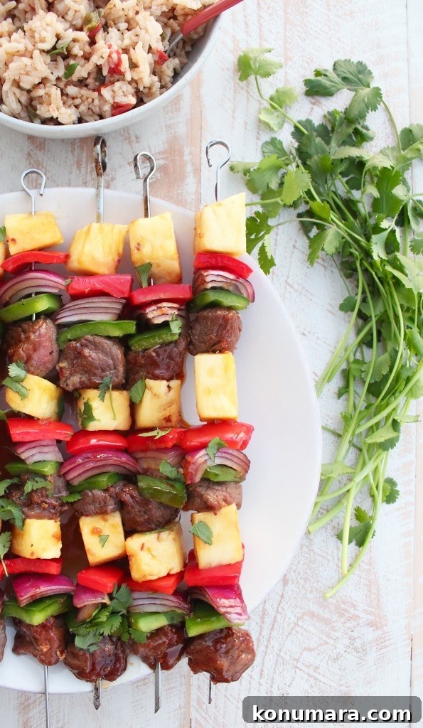 Teriyaki Pineapple Steak Shish Kabob Recipe