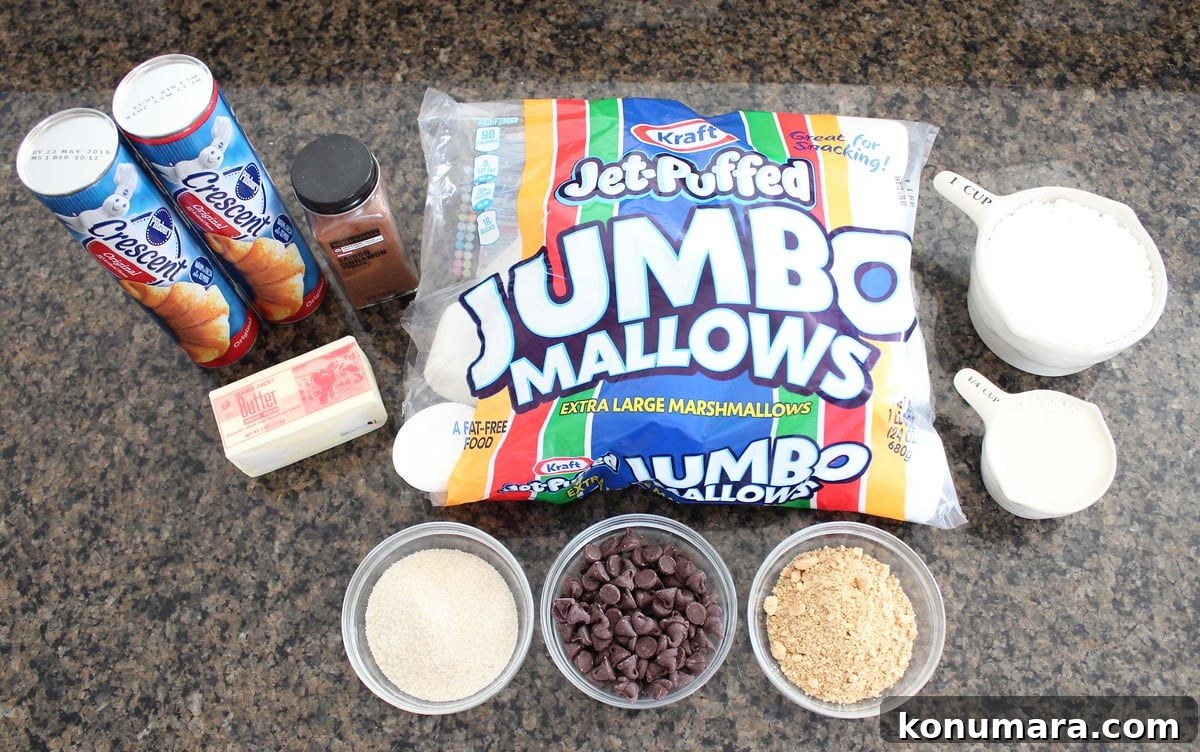 S'mores Cinnamon Rolls with Toasted Marshmallow and Chocolate 4 S'Mores Cinnamon Rolls Recipe