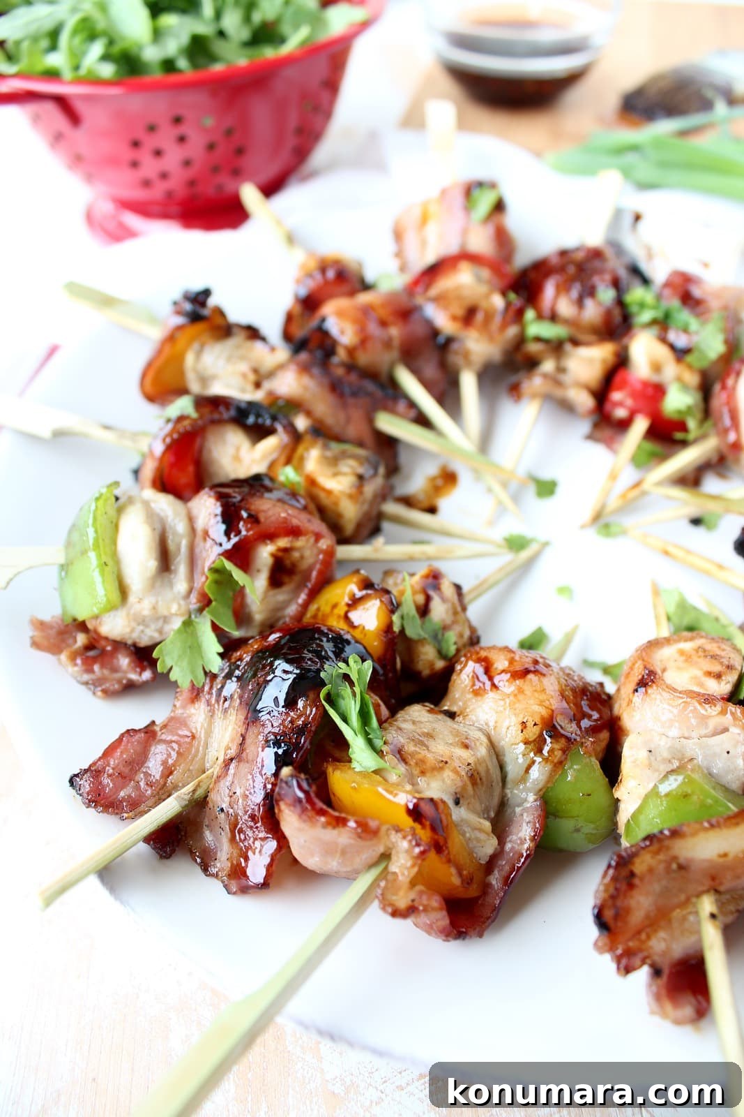Bacon Wrapped Teriyaki Chicken Skewer Recipe