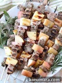 Rosemary Sage Grilled Pork Skewers