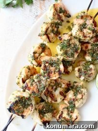 Chimichurri Shrimp Skewers