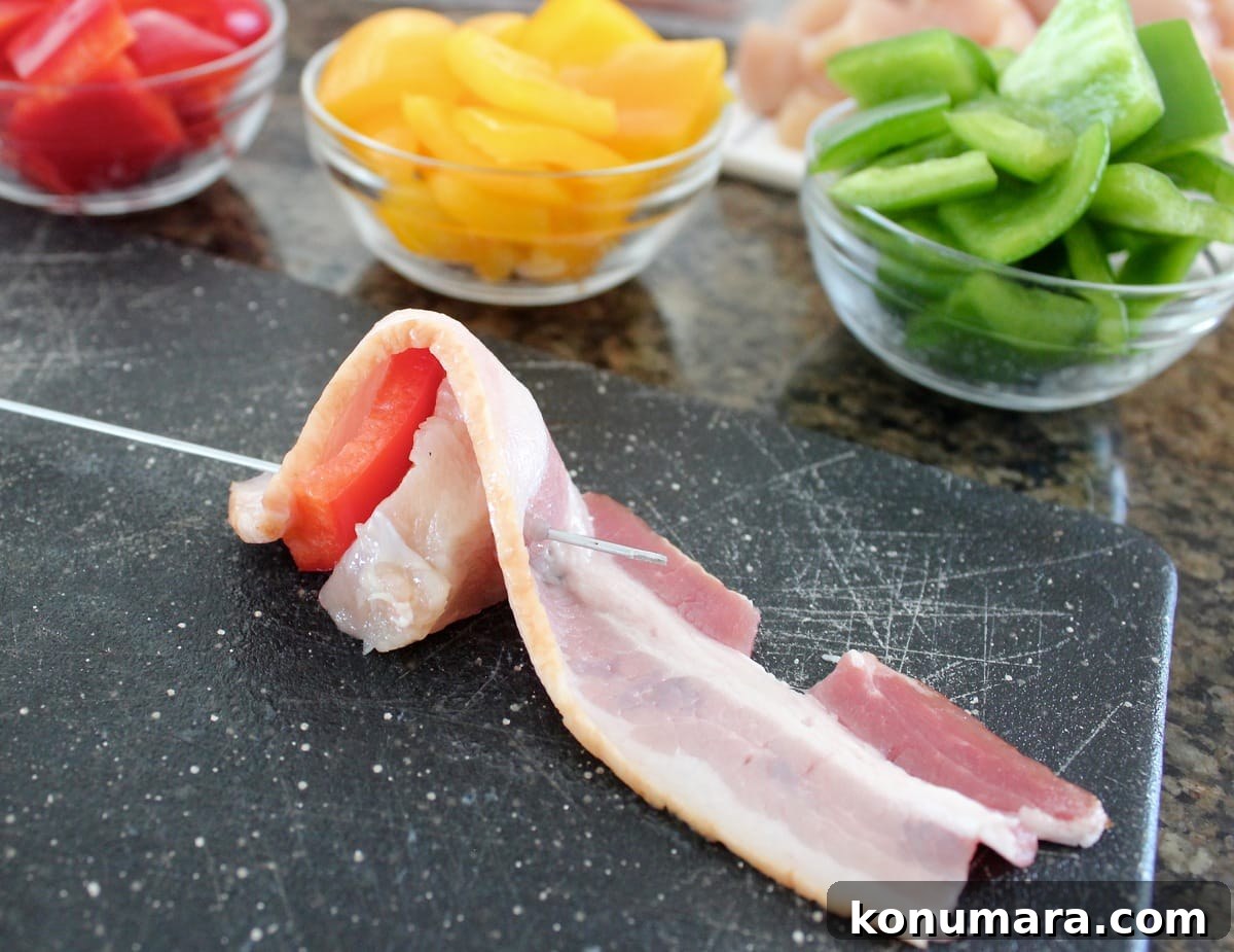 Bacon Wrapped Teriyaki Chicken Skewer Recipe