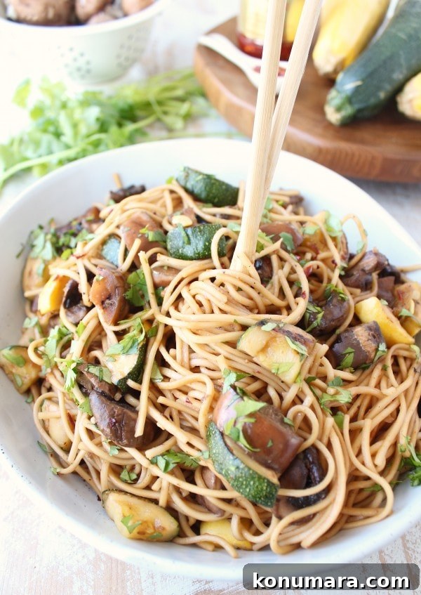 Smoky Grilled Vegetable Lo Mein with Garlic Sesame Sauce 2 Grilled Vegetable Lo Mein Recipe
