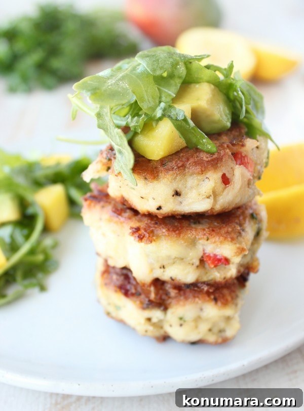 Coconut Crusted Crab Cakes Recipe with Mango Arugula Salad 7 Coconut Crab Cakes with Mango Arugula Salad