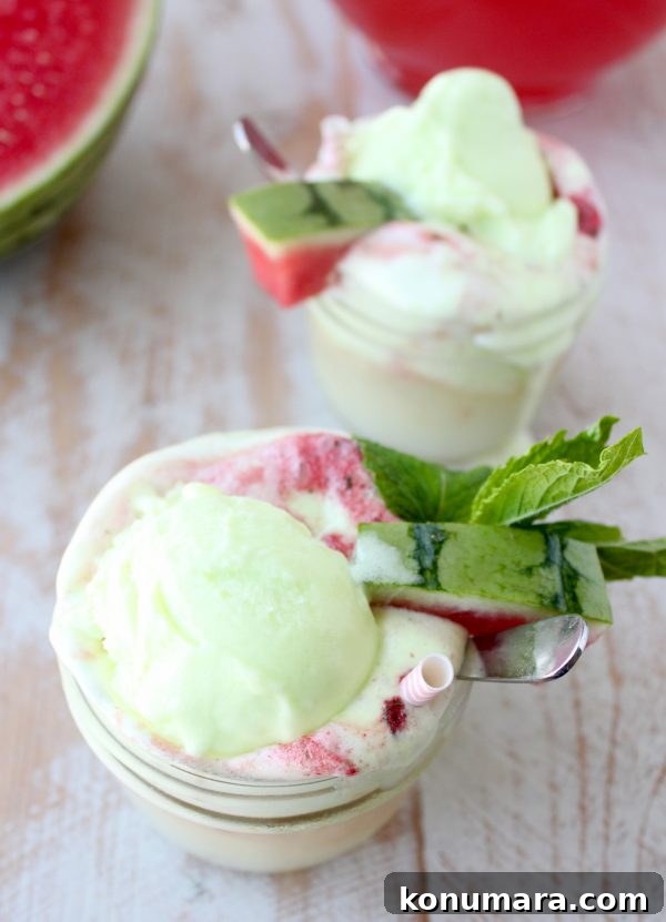 Watermelon Lime Sherbet Float Recipe