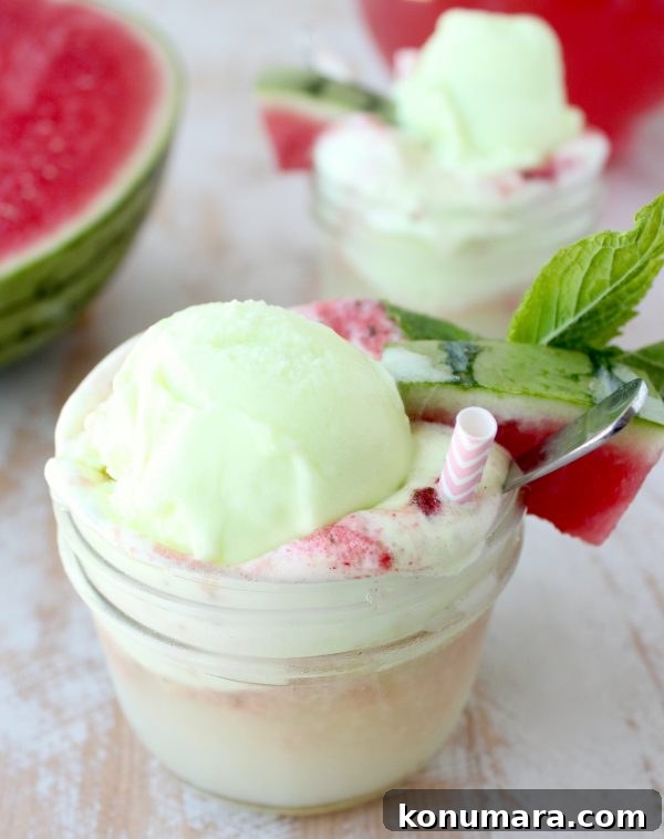 Watermelon Lime Sherbet Float Recipe