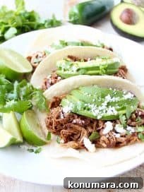 Slow Cooker Chipotle Honey Pulled Pork Tacos
