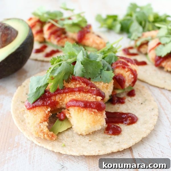 Crispy Shrimp Tacos with Chipotle BBQ Sauce