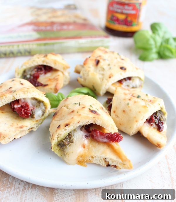 Naan Pizza Rolls Recipe