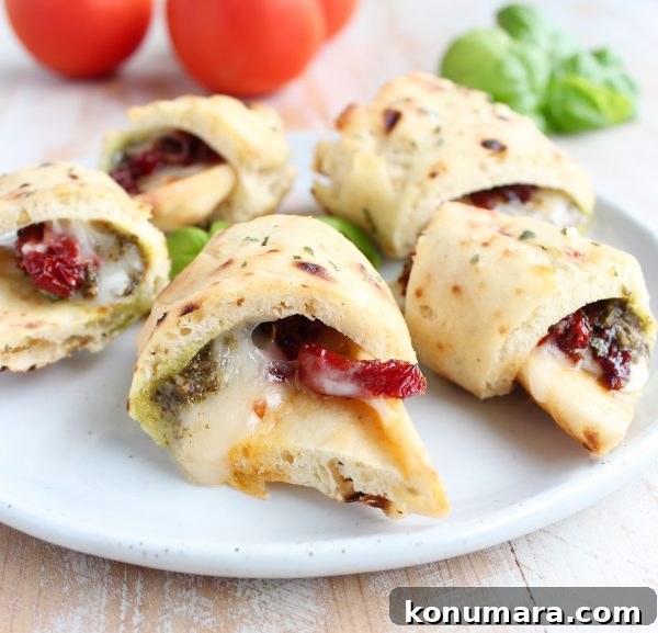 Garlic Naan Pizza Rolls