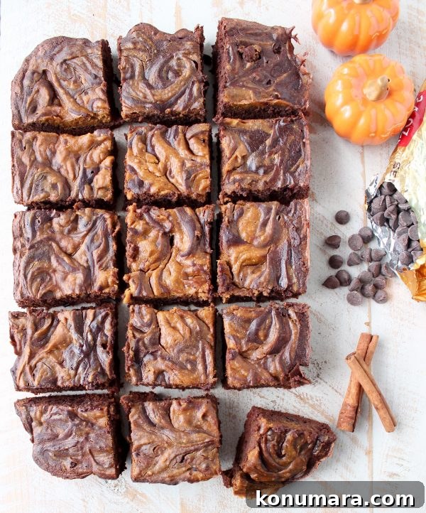 Pumpkin Cheesecake Swirled Crock Pot Brownies
