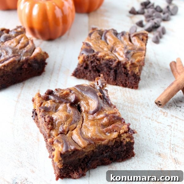 Pumpkin Cheesecake Swirled Crock Pot Brownies