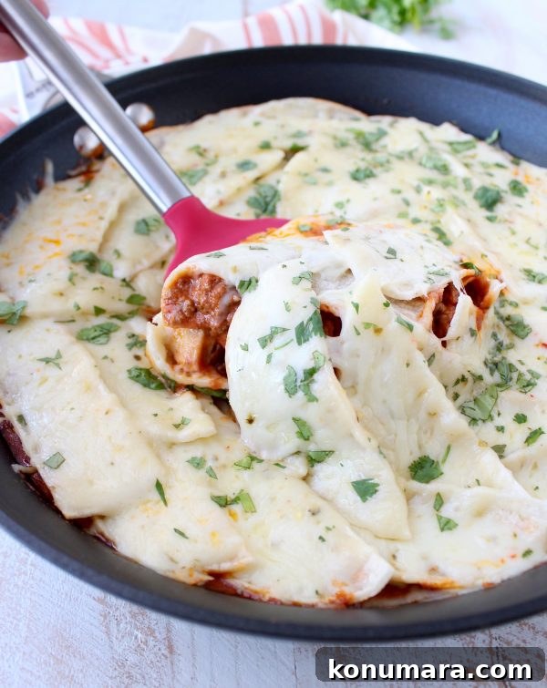 Skillet Sriracha Beef Enchiladas Recipe 3 30 Minute Skillet Sriracha Beef Enchiladas