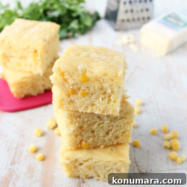 Cornbread squares on a plate