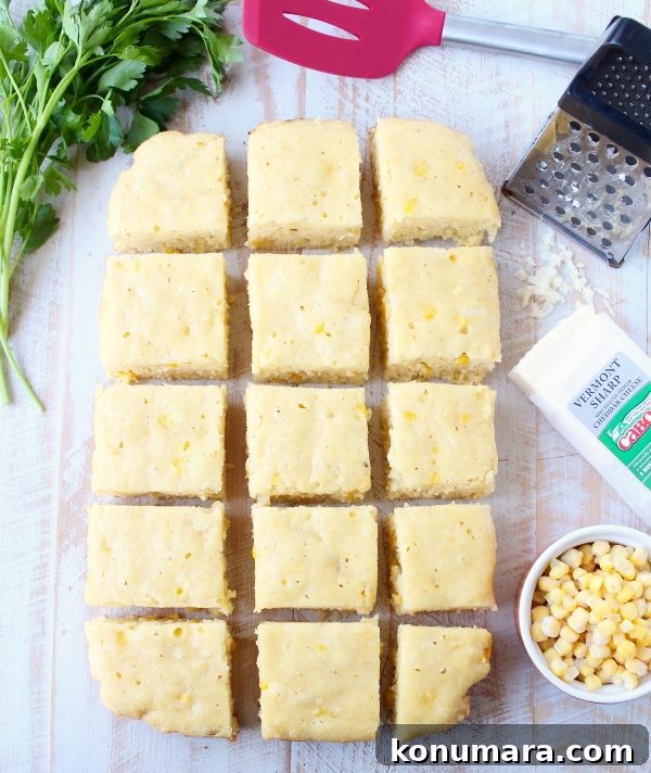 Slices of slow cooker cornbread
