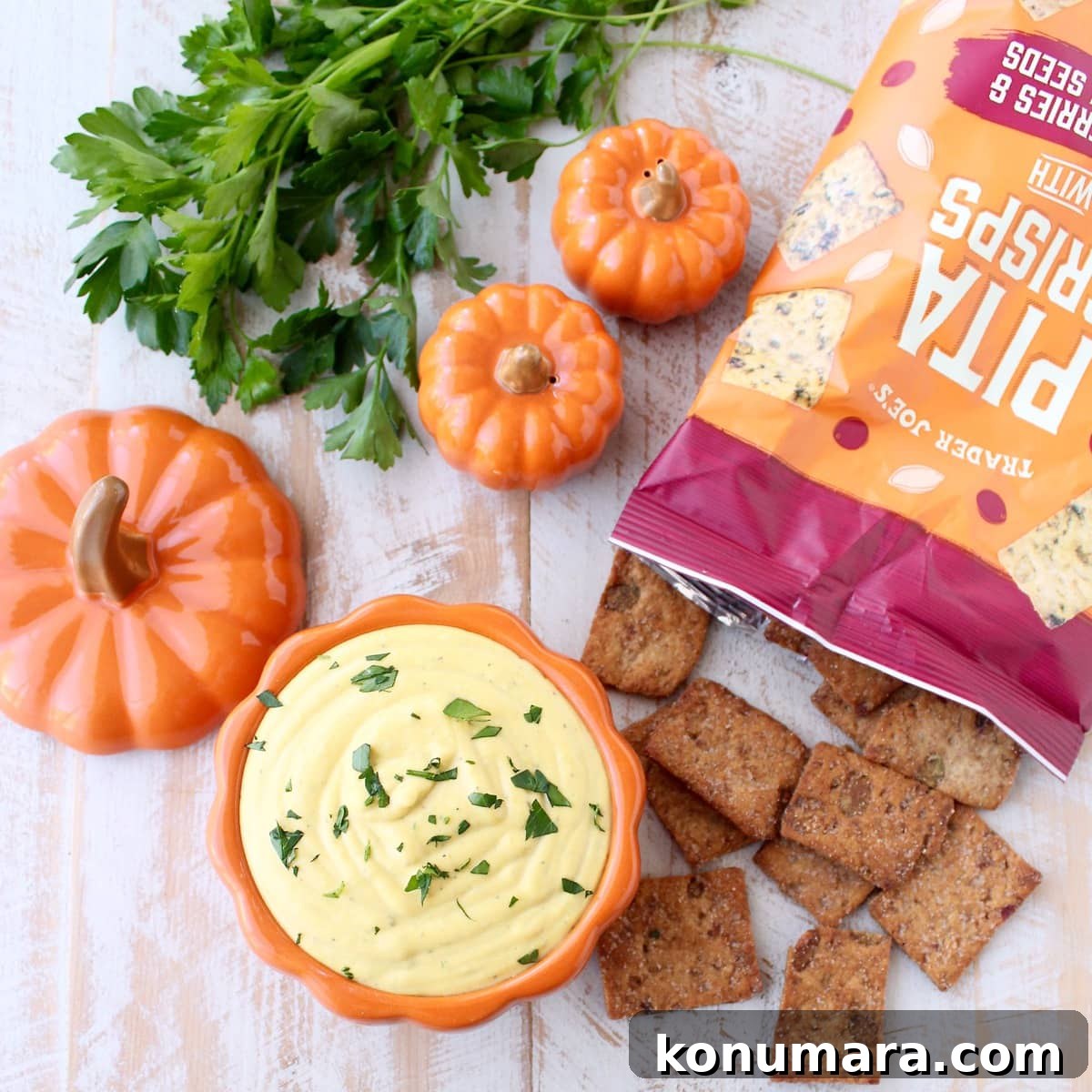 Spicy Jalapeño Pumpkin Dip Recipe 3 This creamy, sweet and spicy Jalapeno Pumpkin Dip recipe is an easy 5 minute appetizer that's vegetarian, gluten free and perfect for parties!