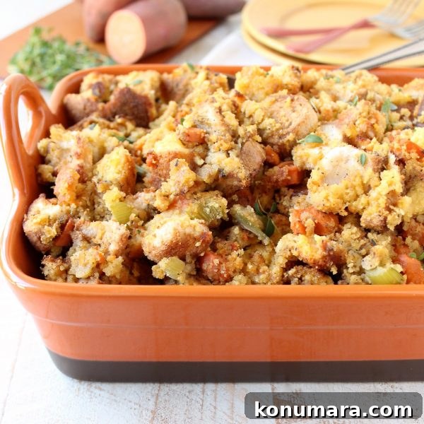 Gluten-Free Sweet Potato Stuffing Recipe 3 Gluten Free Stuffing made with cornbread and sweet potatoes