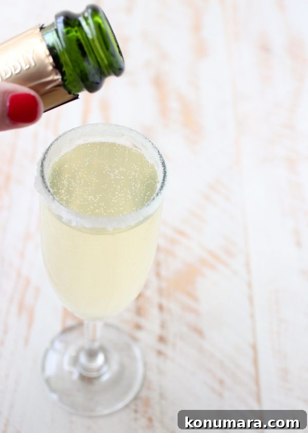 Pineapple Whip Fizz cocktail close-up