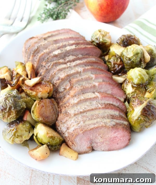 Chipotle Apple-Glazed Pork Loin Recipe 7 A boneless pork loin is cooked in a delicious combination of chipotle, nutmeg, cloves, maple syrup & apple juice in a sous vide or slow cooker.