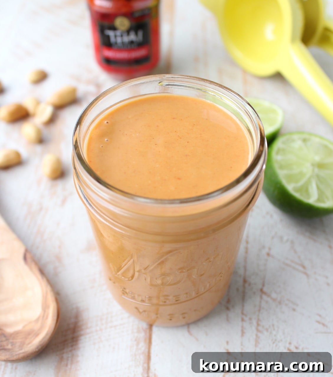 Whether you drizzle it over buddha bowls, add it to pizza or toss it with noodles, this easy 10 minute Thai Peanut Sauce recipe is sure to be a hit!