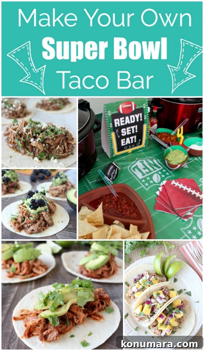 Build a Taco Bar for Your Next Party 2 A Make Your Own Taco Bar takes the hassle out of cooking while hosting a party & guests will love it! It's perfect for Superbowl, birthday parties & more!
