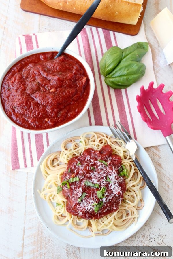 29-Minute Homemade Spaghetti Sauce Recipe 5 Ditch the store-bought jar for this easy spaghetti sauce recipe, made in under 30 minutes! It's delicious, gluten free & vegan!