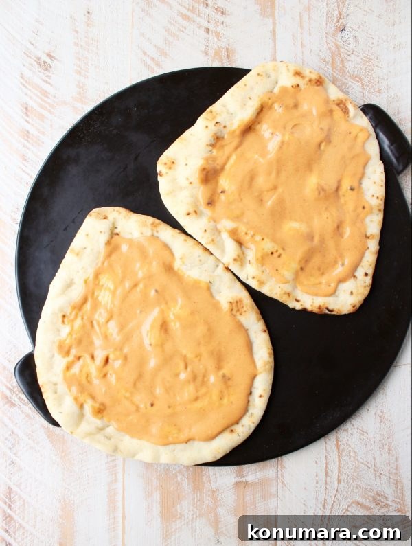 Thai Peanut Chicken Naan Pizza Recipe 5 Sliced Thai Peanut Chicken Naan Pizza