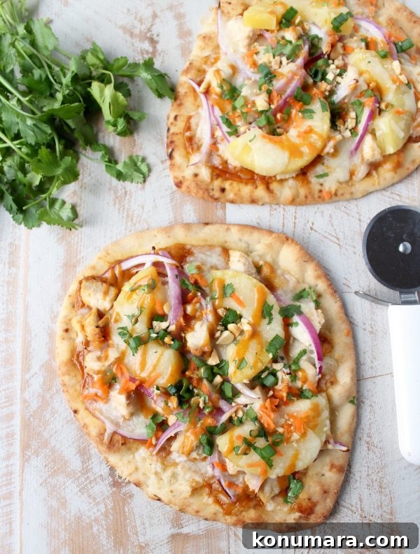 Thai Peanut Chicken Naan Pizza Recipe 7 Thai Peanut Chicken Naan Pizza slice