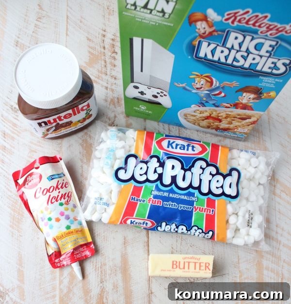 No-Bake Nutella Rice Krispie Football Treats 5 Football-shaped Nutella Rice Krispie Treats