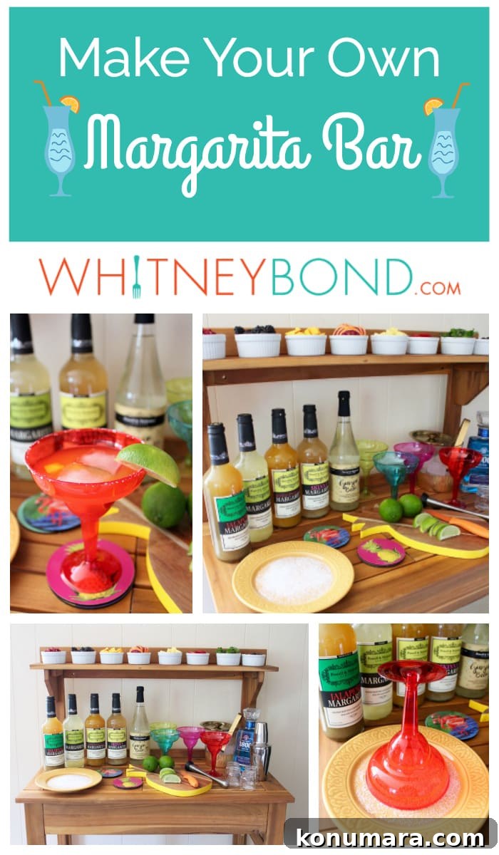 How to Build a DIY Margarita Bar for Your Party 5 Finished margarita variations on display