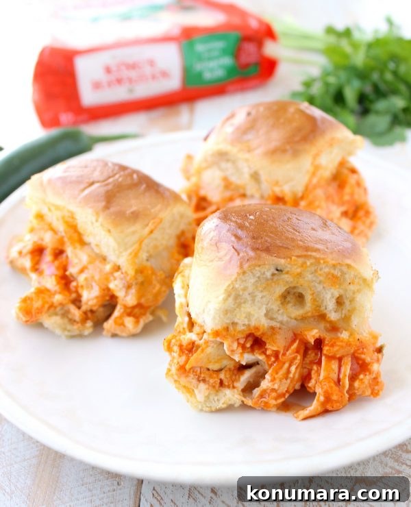 Jalapeno Buffalo Chicken Dip Sliders for Game Day 2 Turn delicious Buffalo Chicken Dip into tasty sliders with a kick in this recipe for Jalapeño Buffalo Chicken Dip Sliders!