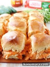 Jalapeno Buffalo Chicken Dip Sliders for Game Day 9 Turn delicious Buffalo Chicken Dip into tasty sliders with a kick in this recipe for Jalapeño Buffalo Chicken Dip Sliders!