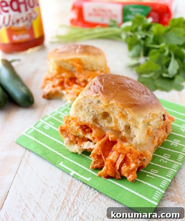Jalapeno Buffalo Chicken Dip Sliders for Game Day 3 Turn delicious Buffalo Chicken Dip into tasty sliders with a kick in this recipe for Jalapeño Buffalo Chicken Dip Sliders!