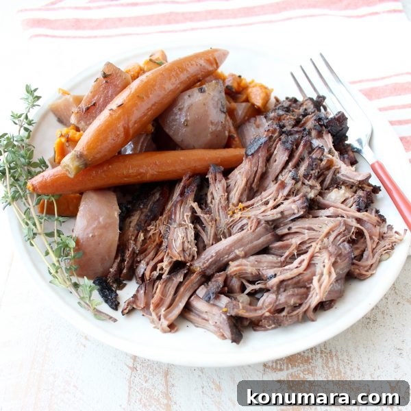 Final slow cooker pot roast with bacon