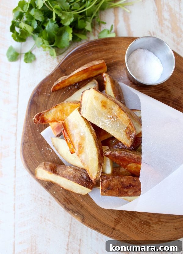 Crispy Salt and Vinegar Potato Wedges Recipe 8 Roasted salt and vinegar potatoes are a super simple side dish that's gluten free and vegan, and takes only about 5 minutes to prep!