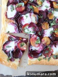 Beet and Burrata Cheese Tart