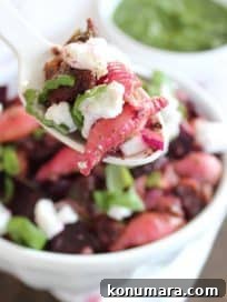 Roasted Beet Pasta Salad with Goat Cheese