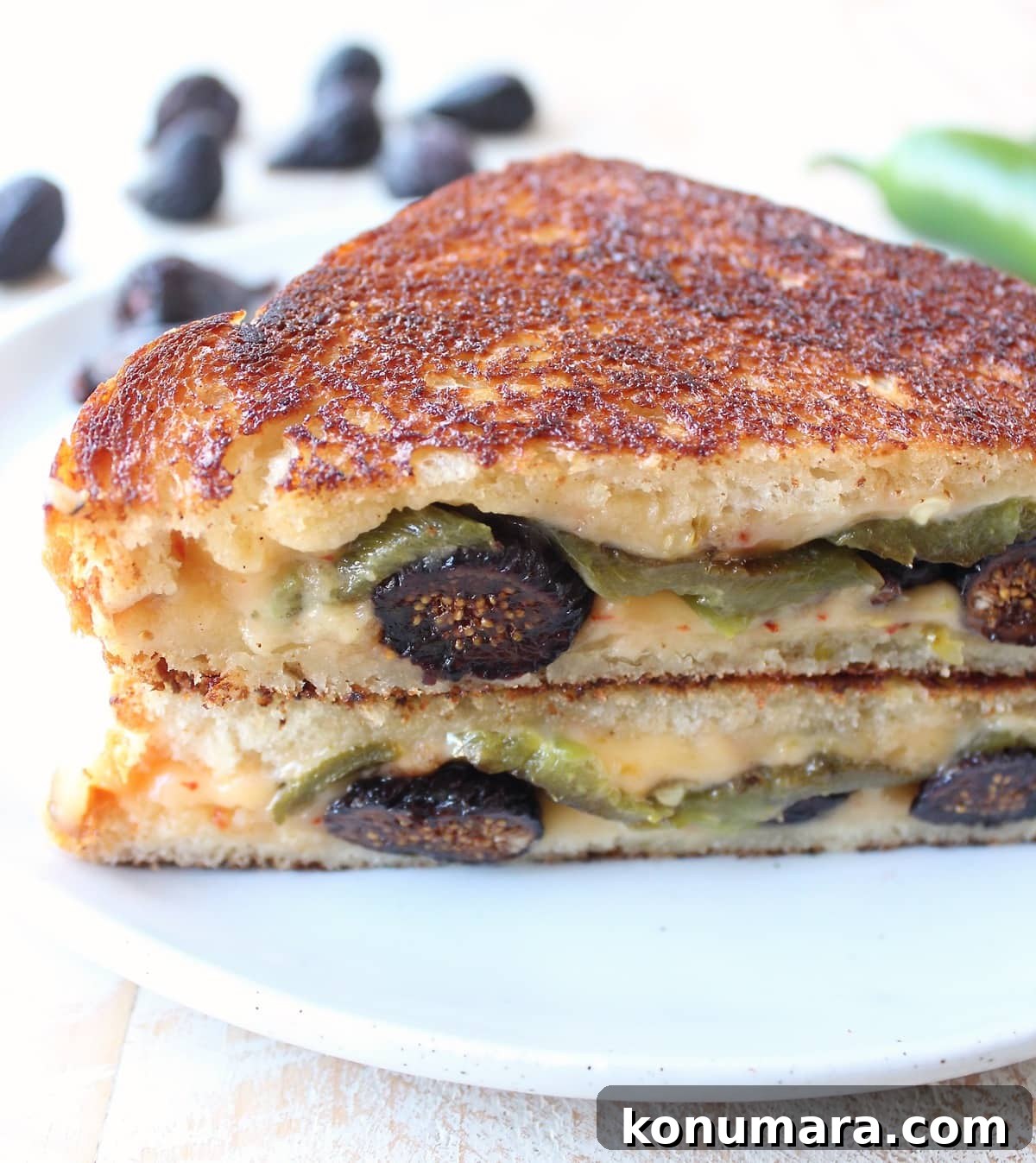 Fig and Jalapeno Grilled Cheese Recipe 8 Final shot of fig and jalapeño grilled cheese