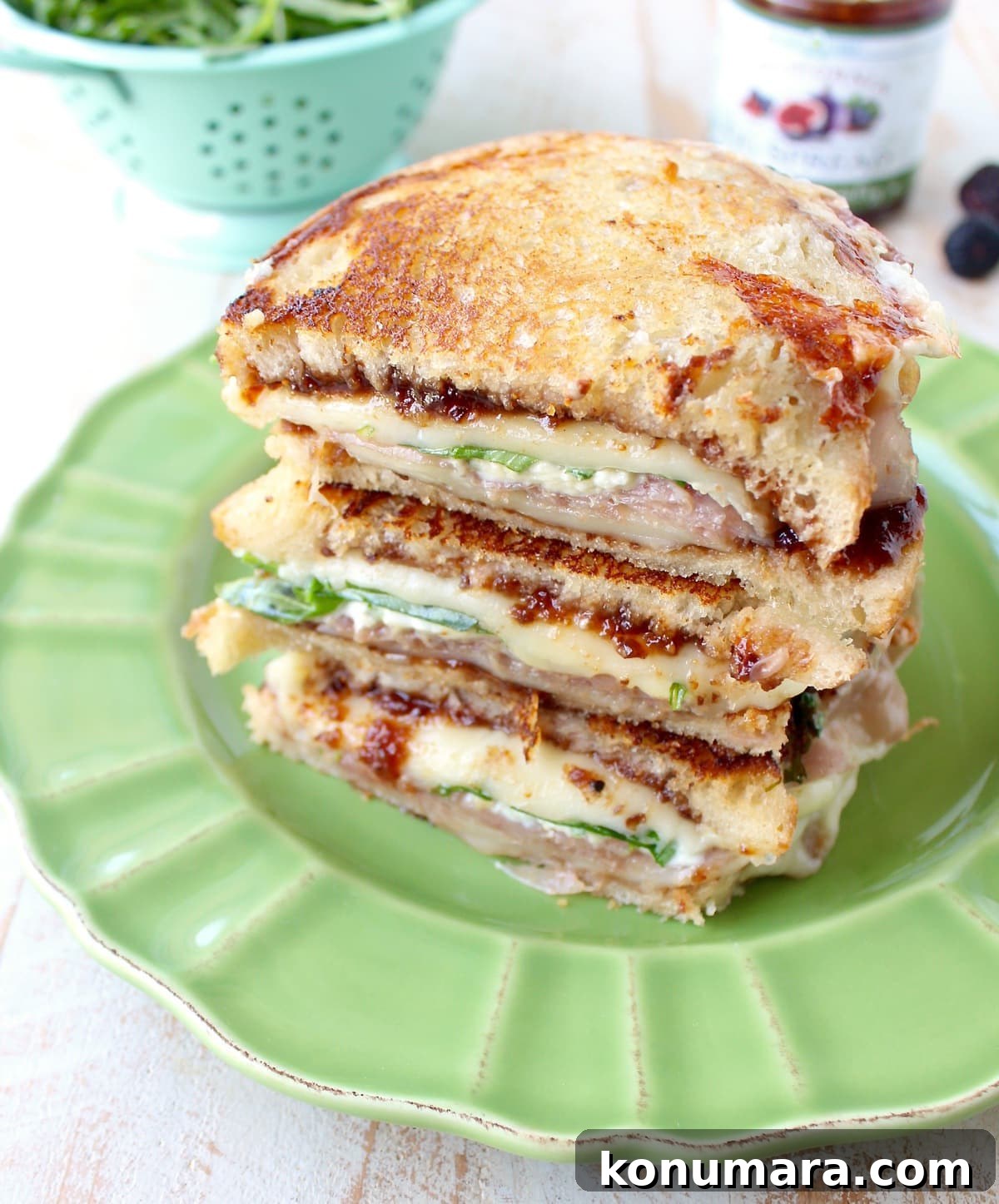 Fig and Prosciutto Grilled Cheese with Provolone 7 Final Prosciutto Provolone Fig Grilled Cheese plated