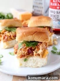 BBQ Chicken Salad Sliders