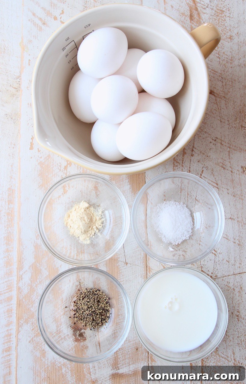 ingredients for egg muffins